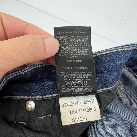 KUT from the Kloth 6 Dark Wash Mid Rise Distressed Boyfriend Jeans #KP176MA5SF - Picture 6 of 11